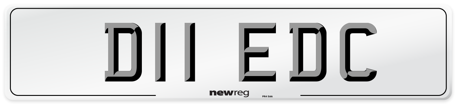 D11 EDC Number Plate from New Reg
